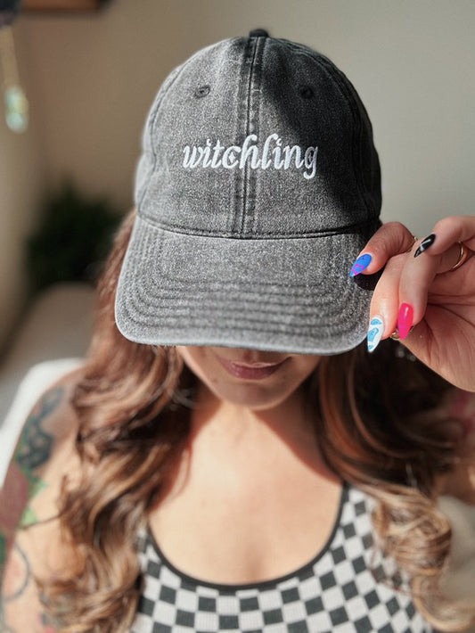 Witchling Vintage Embroidered Hat