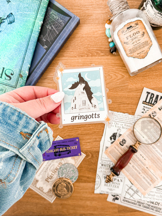 Wizardry Bank Polaroid Vinyl Sticker