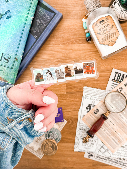 Wizardry Locations Polaroids Vinyl Sticker