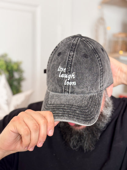 Live Laugh Loon Vintage Embroidered Hat