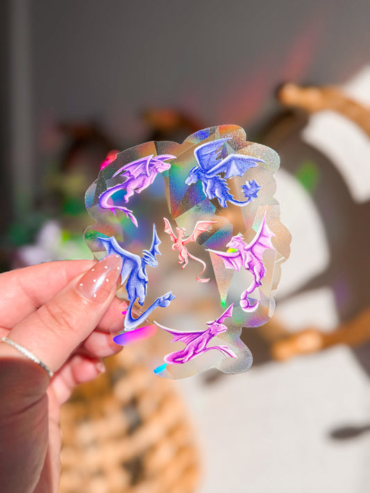 Winged Whimsy Suncatcher Sticker