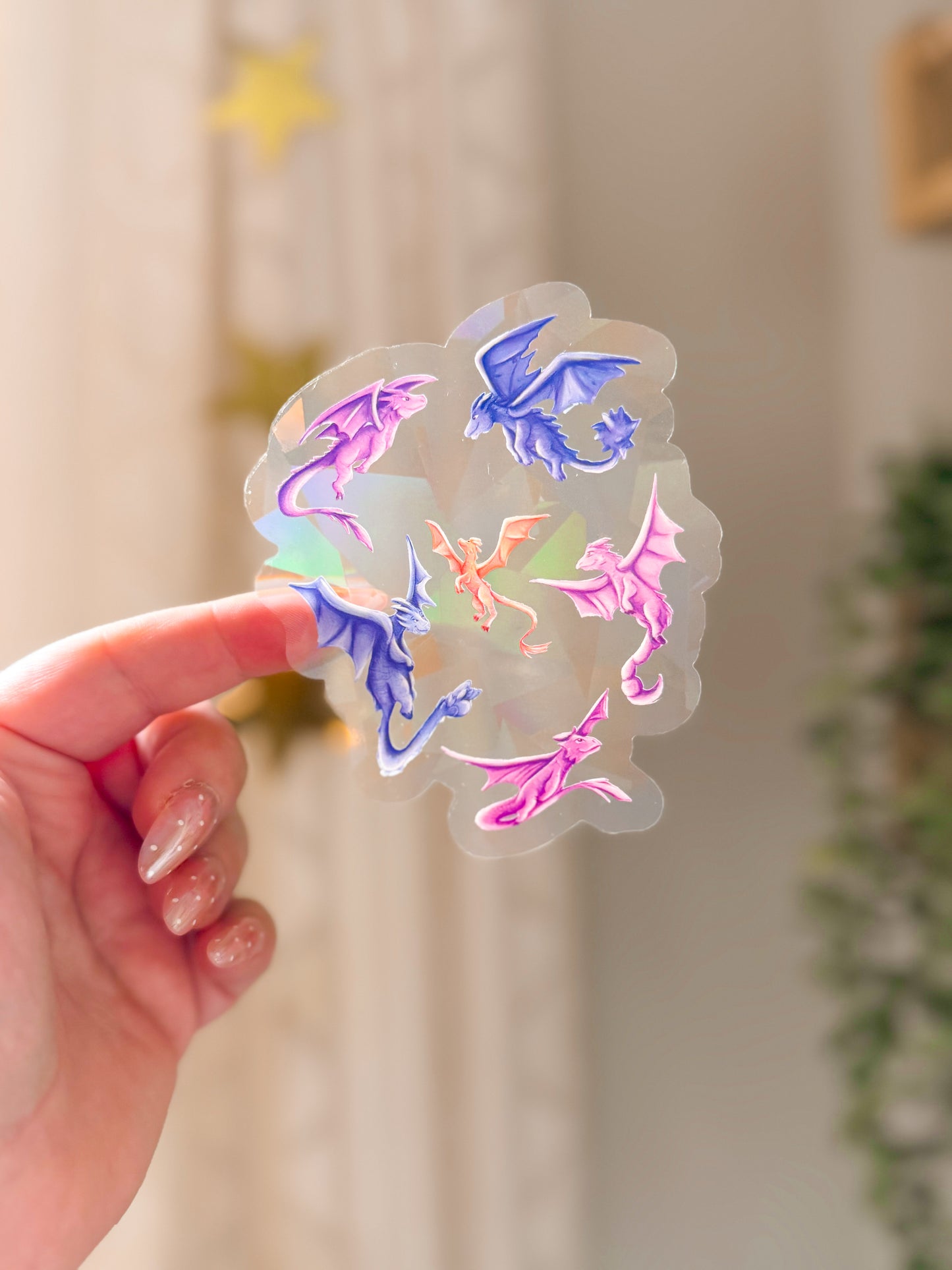 Winged Whimsy Suncatcher Sticker