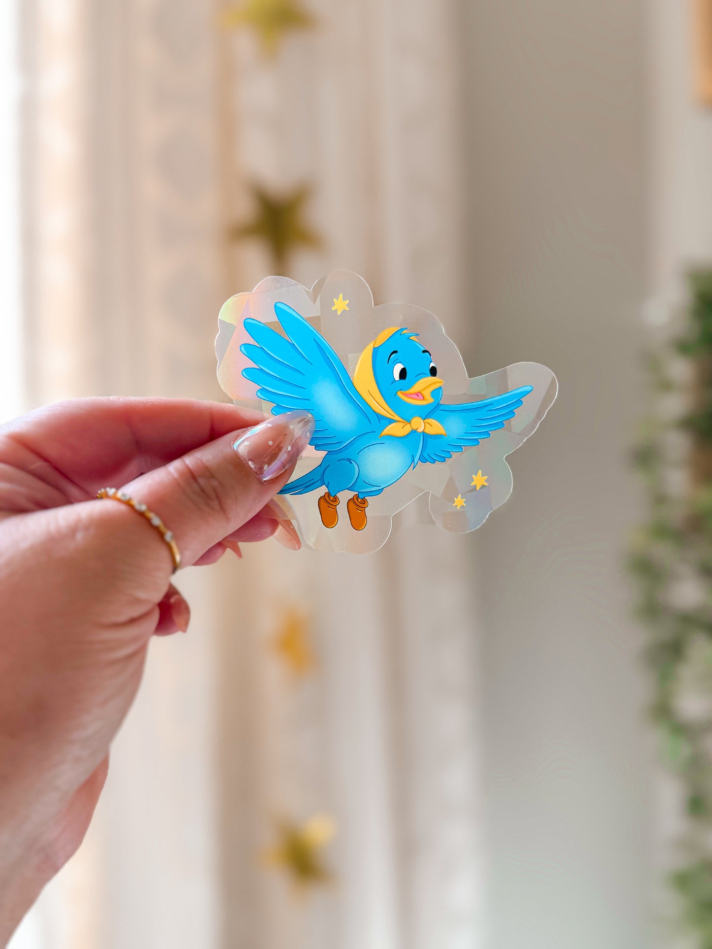 Blue Birds Suncatcher Sticker