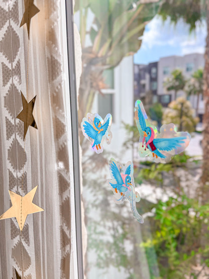 Blue Birds Suncatcher Sticker