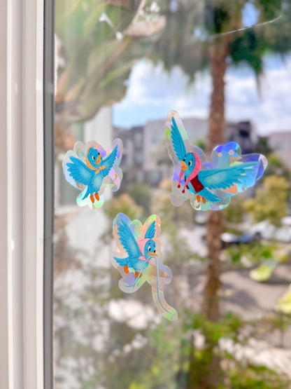 Blue Birds Suncatcher Sticker