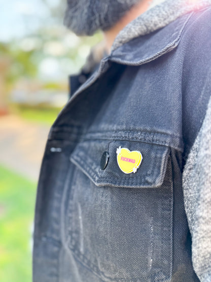F*ckwad Conversation Heart Hard Enamel Pin