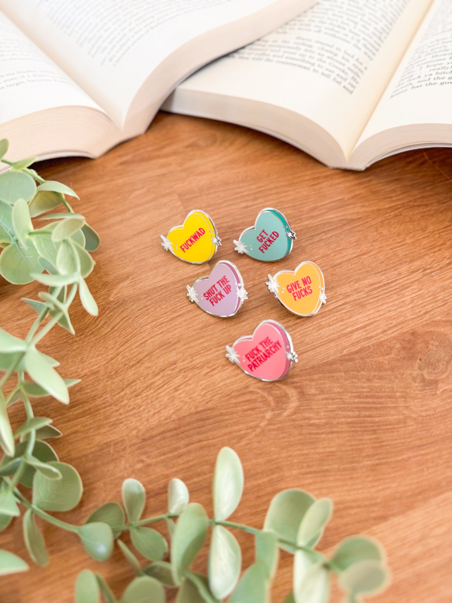 Get F*cked Conversation Heart Hard Enamel Pin