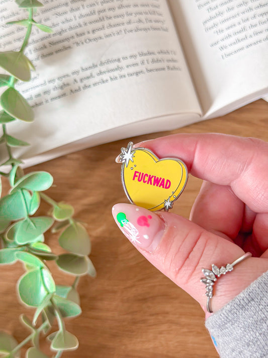 F*ckwad Conversation Heart Hard Enamel Pin