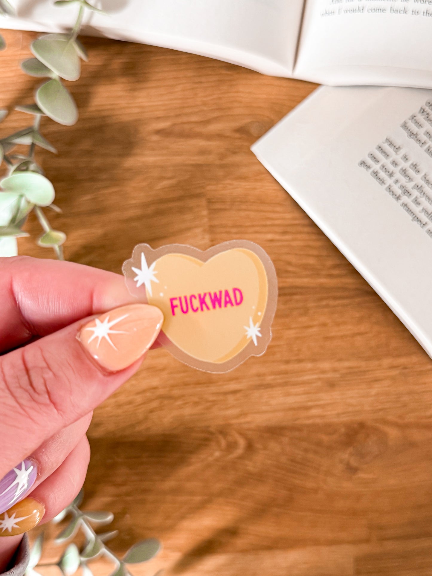 Get F*cked Conversation Heart Vinyl Sticker