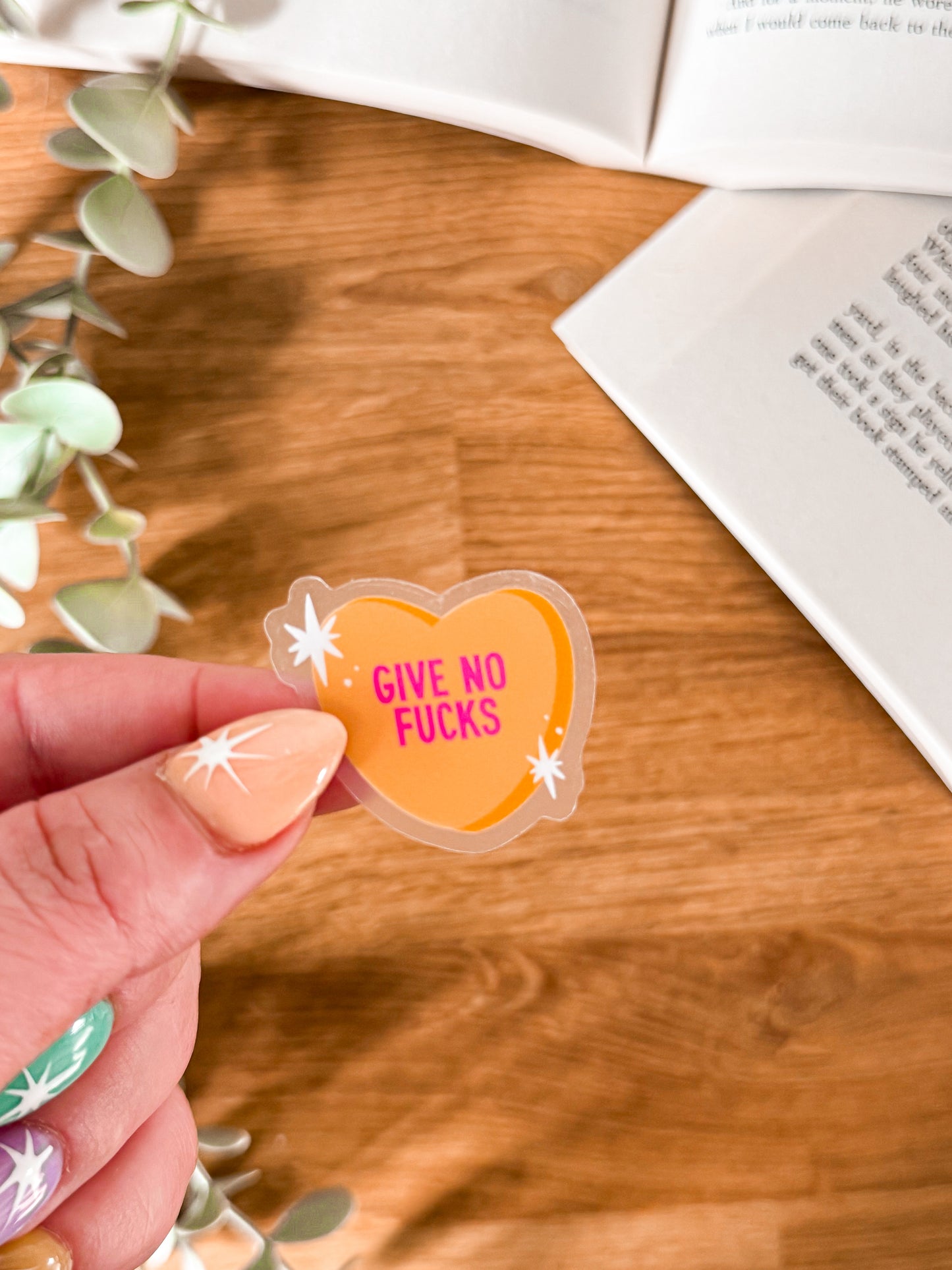 Get F*cked Conversation Heart Vinyl Sticker