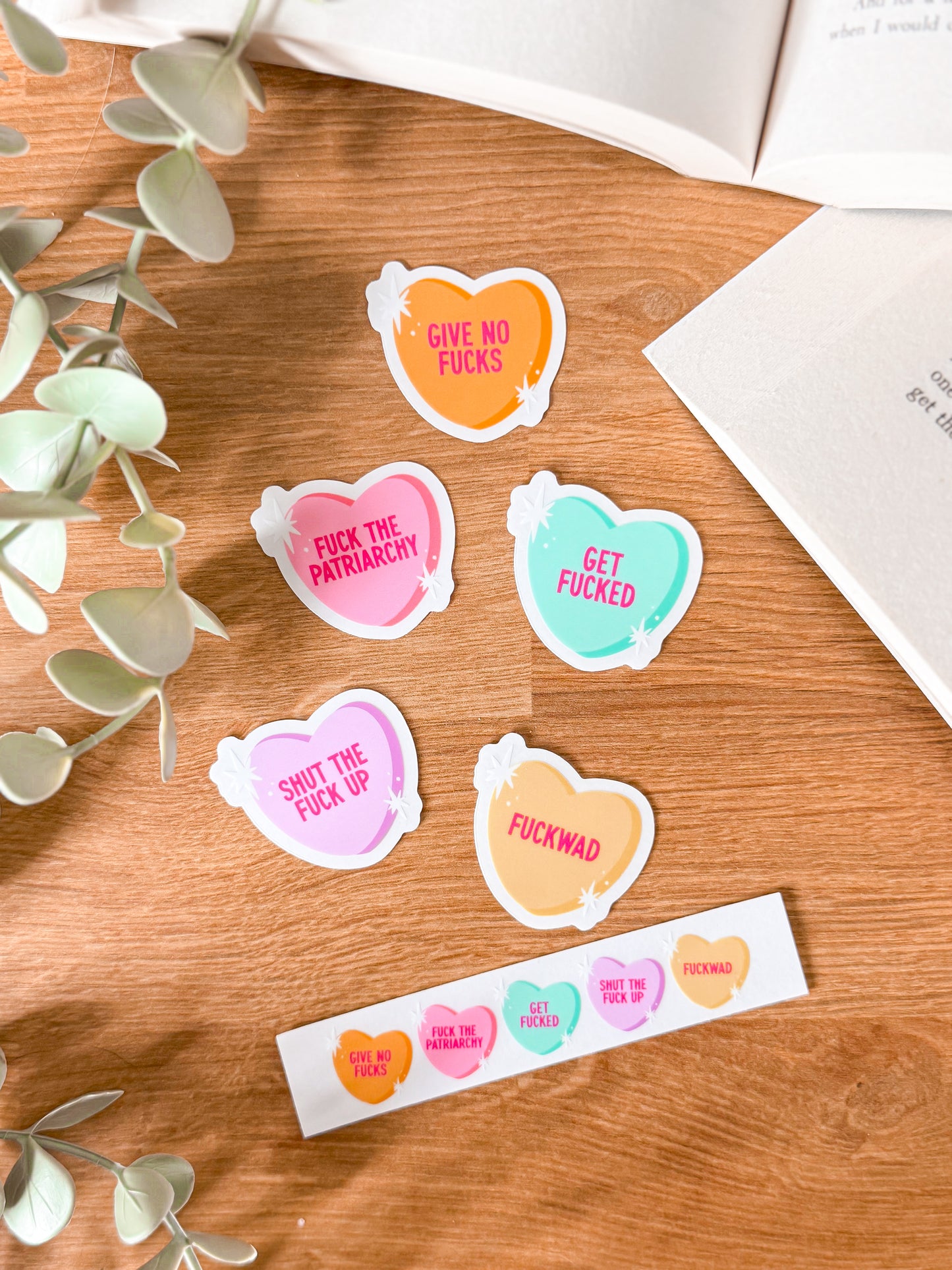 Get F*cked Conversation Heart Vinyl Sticker
