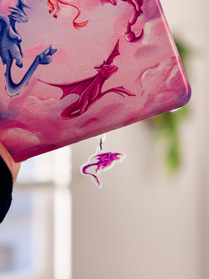 Purple Dragon Kindle Charm