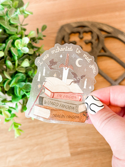 I Was Enchanted to Meet You Vinyl Sticker