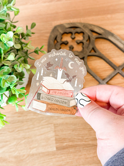 I Was Enchanted to Meet You Vinyl Sticker