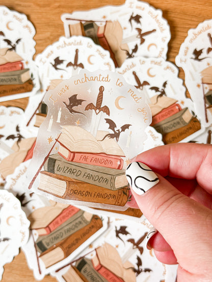 I Was Enchanted to Meet You Vinyl Sticker