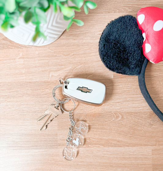 Mickey Ears Cascading Charm Keychain (SAMPLE)