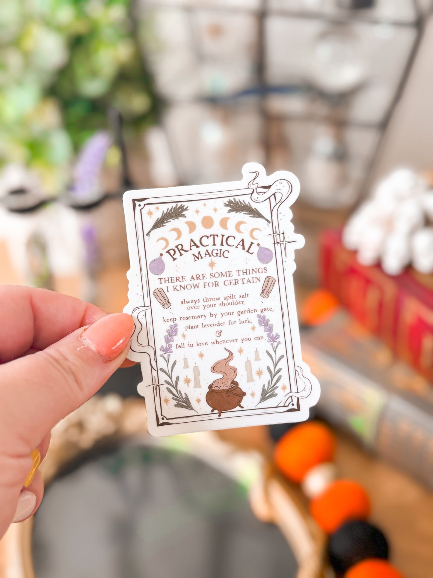 Practical Magic Spell Page Glossy Vinyl Sticker