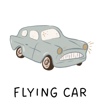 Flying Car Charm