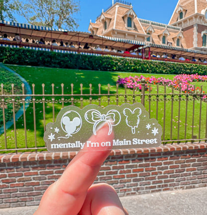 Mentally on Main Street Vinyl Sticker
