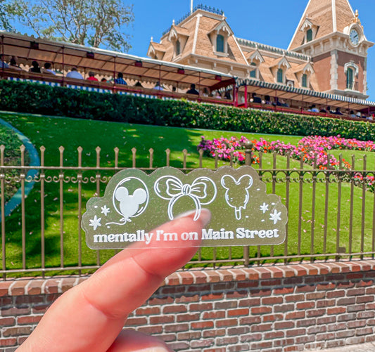 Mentally on Main Street Vinyl Sticker
