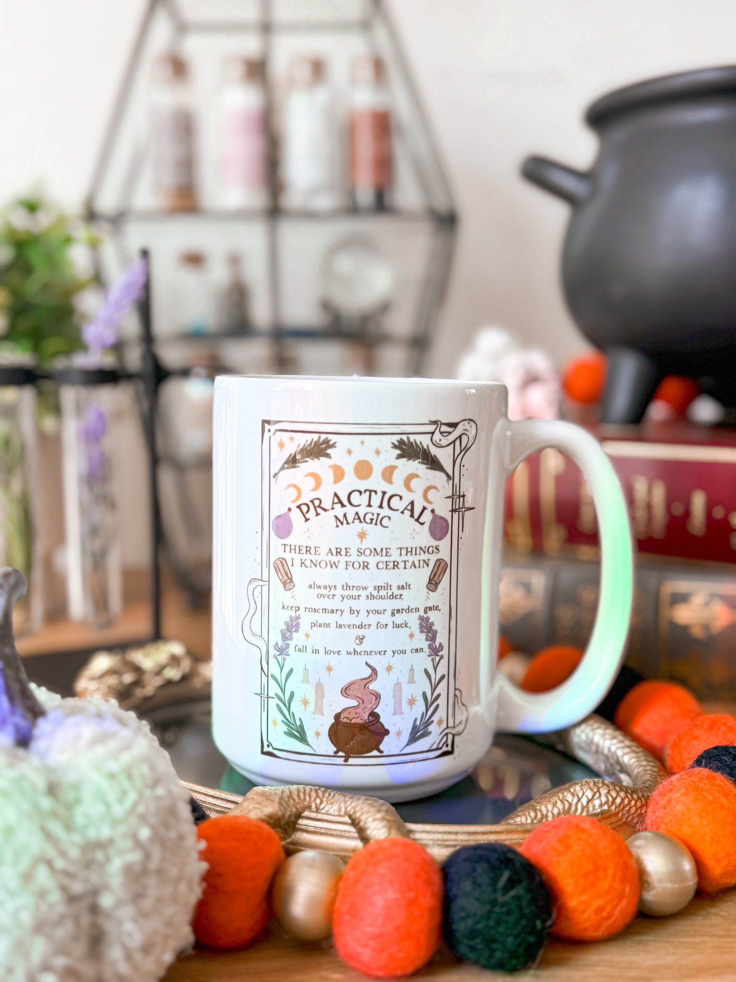 Practical Magic Spell Page Ceramic Mug