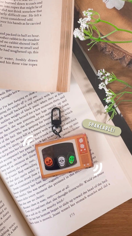 Season of the Witch Silver Shamrock Shaker Keychain