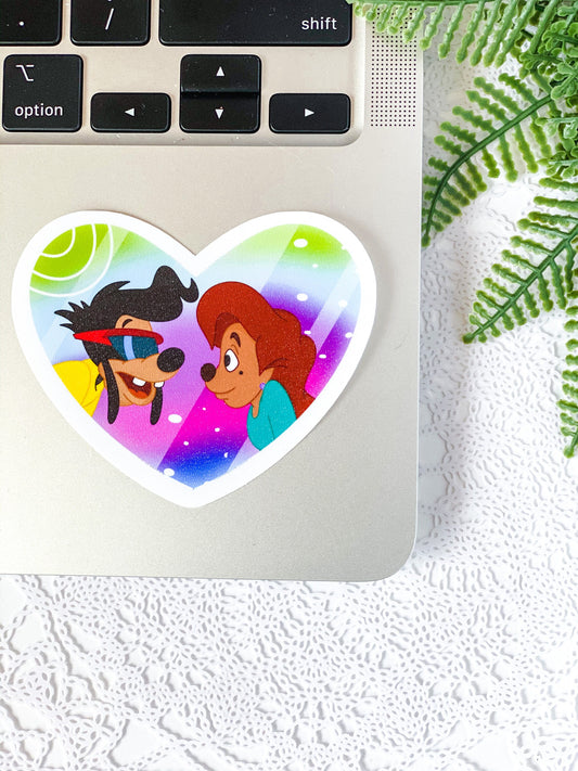 Max & Roxanne Vinyl Heart Sticker