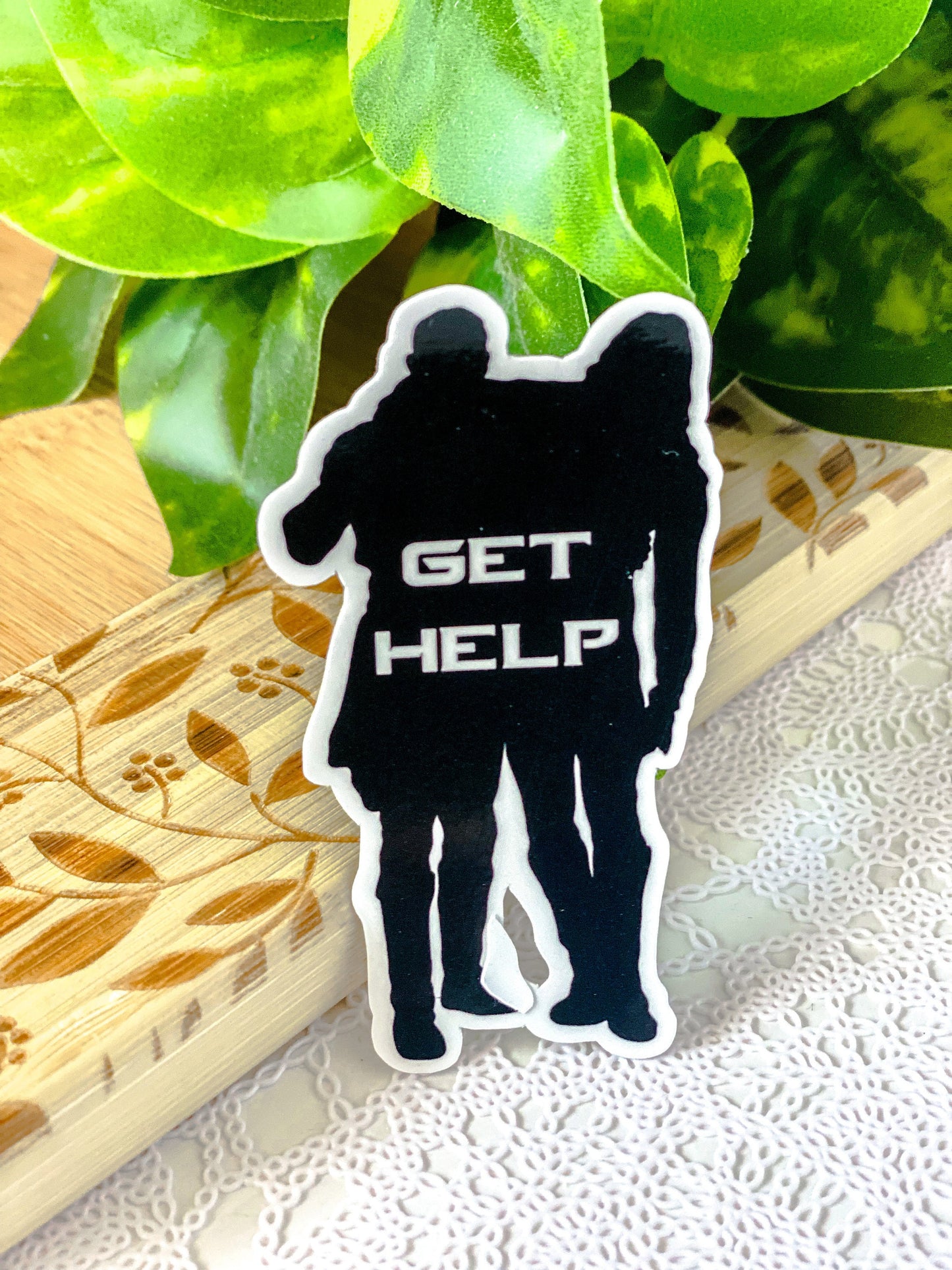 Thor and Loki "Get Help" Vinyl Sticker