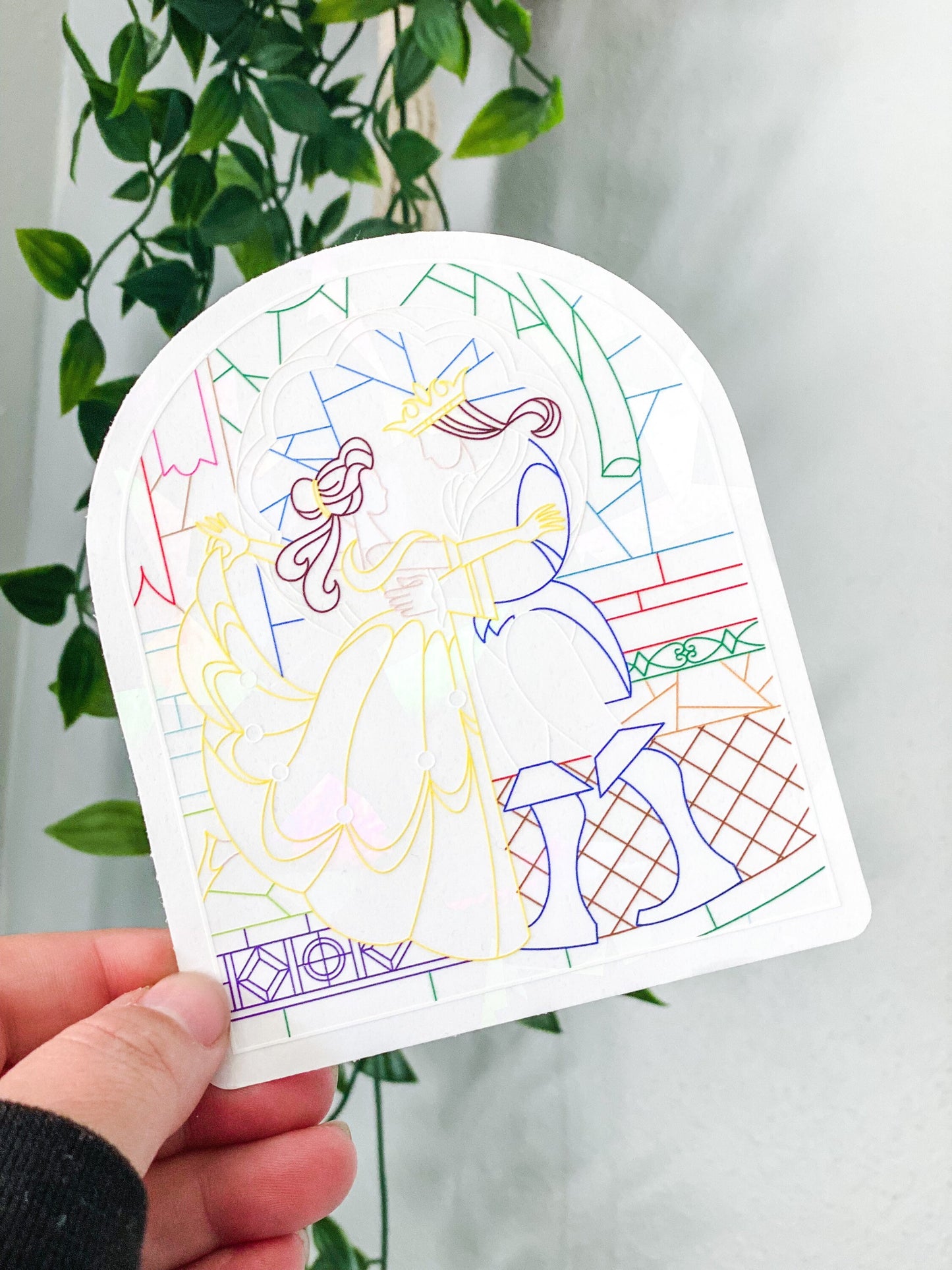 Beauty and the Beast Suncatcher Sticker