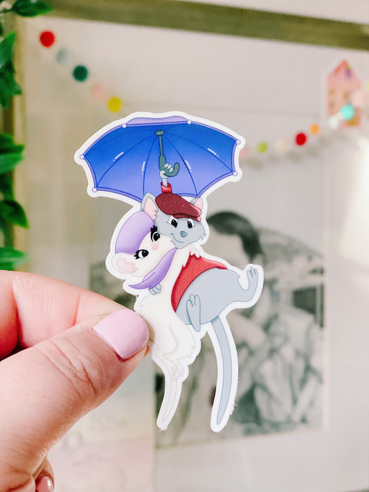 Bianca and Bernard Vinyl Sticker