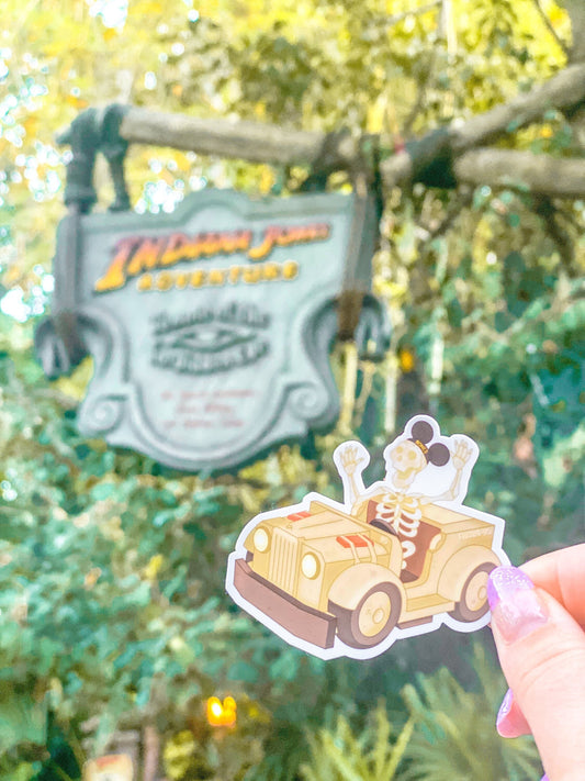 Indiana Jones Ride Vinyl Sticker