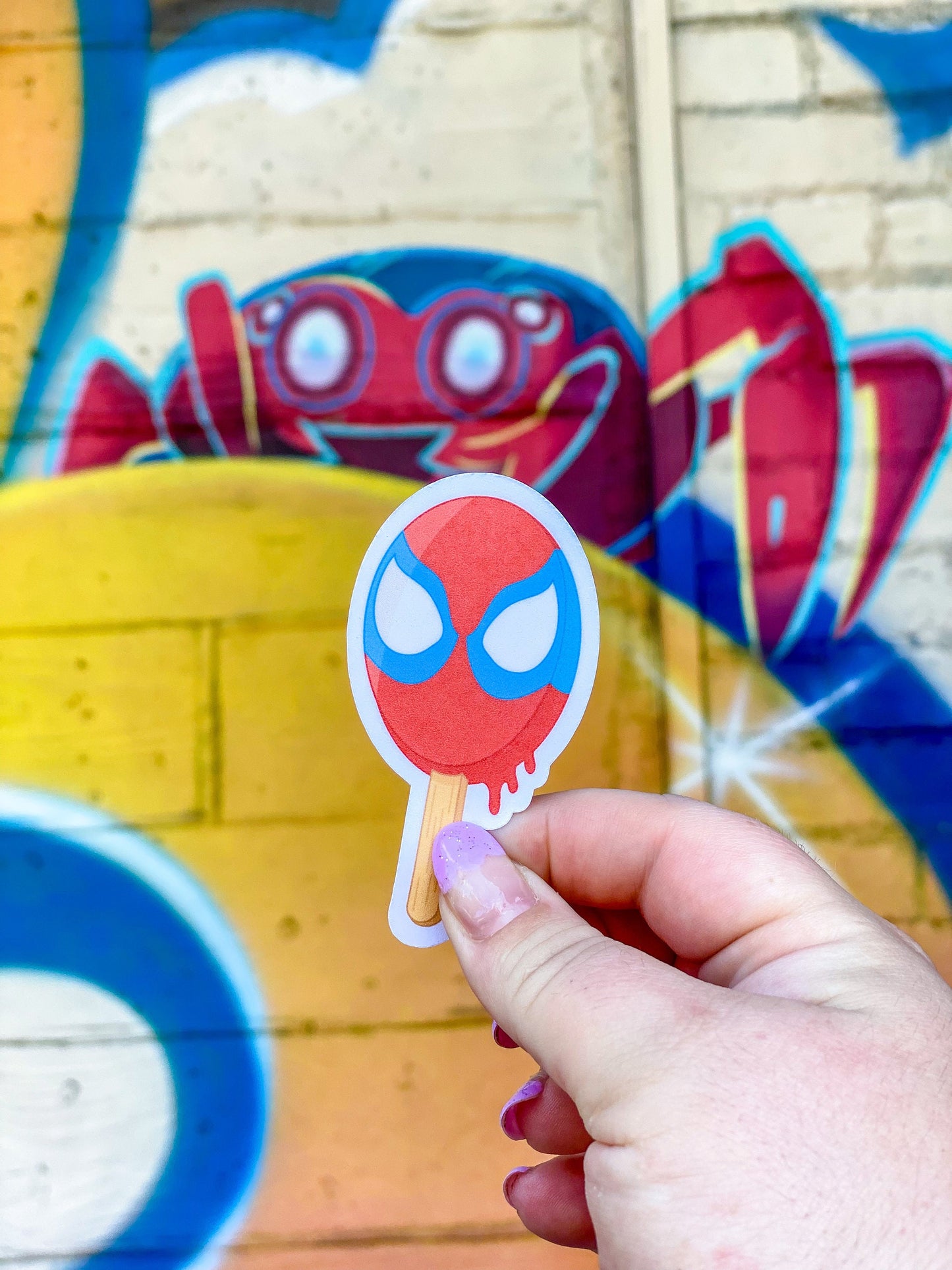 Spiderman Popsicle Vinyl Sticker