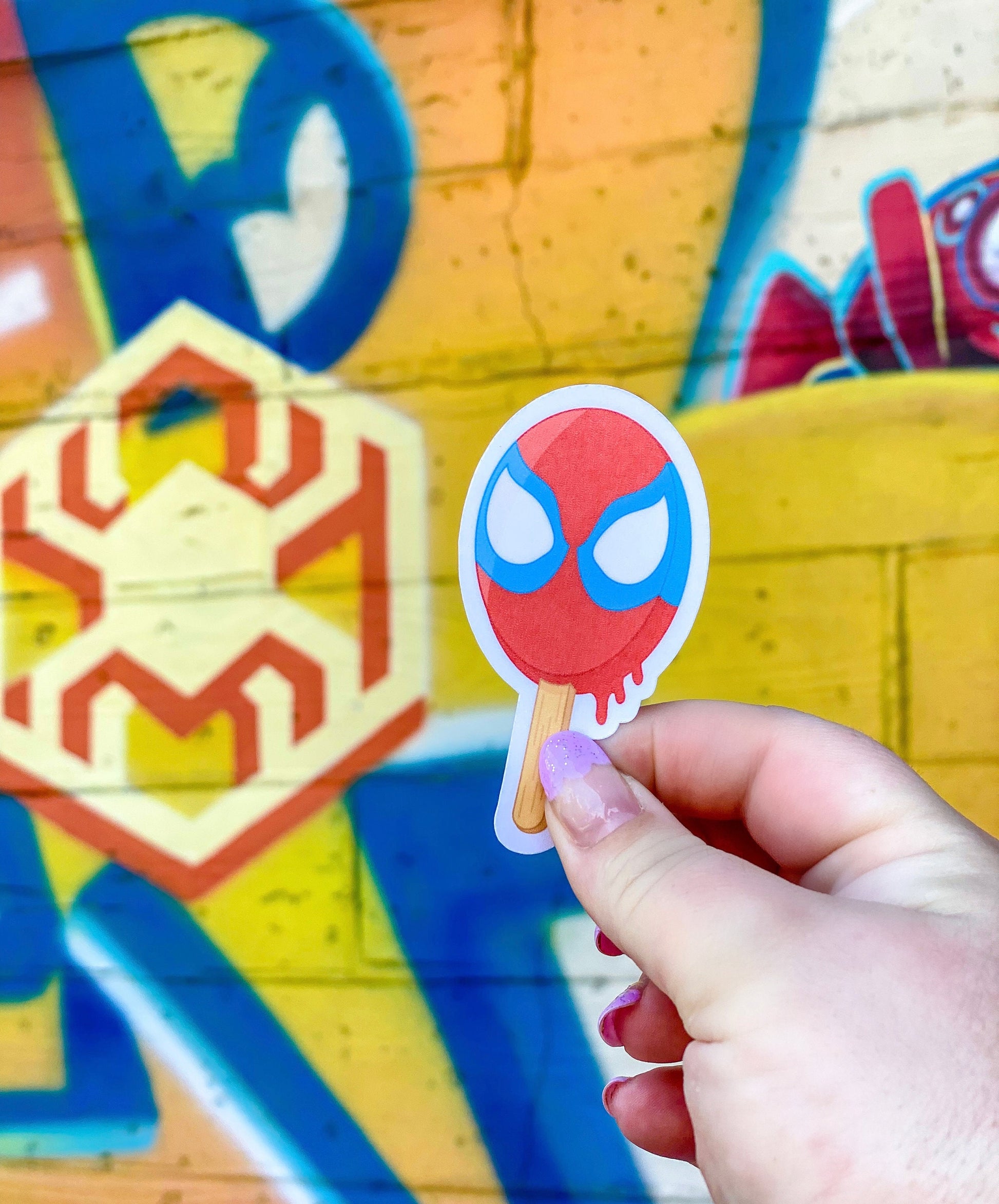 Spiderman Popsicle Vinyl Sticker