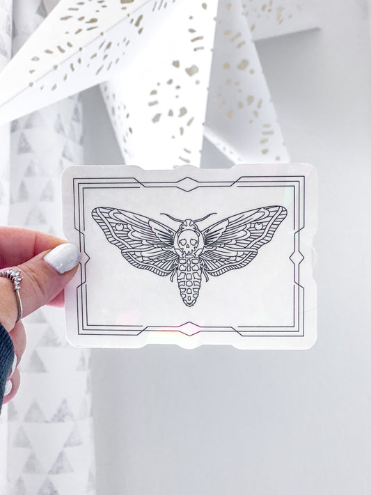 Death Moth Suncatcher Sticker